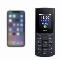 Celular Simples Para Idosos Nokia 110 4G Dual Chip com Câmera e Rádio FM