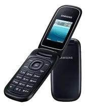 Celular Simples Samsung GTE1272 Flip Dual Chip Com Teclas Grandes e Rádio FM