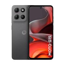 Celular Smartphone Motorola G15 4GB RAM + 8GB Boost 256Gb 6,7" Dual Sim 4G Grafite Celular Smartphone Motorola G15 4GB RAM + 8GB Boost 256Gb 6,7" Dual Sim 4G Grafite