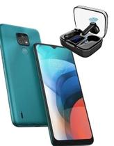 CELULAR Smartphone Motorola Moto E7 Aquamarine 32GB 3GB RAM Tela 6.5 Câmera 48MP Bateria 4000mAh Dual SIM 4G XT20951 MAIS Fone Bluetooth J60 Pro CELULAR Smartphone Motorola Moto E7 Aquamarine 32GB 3GB RAM Tela 6.5 Câmera 48MP Bateria 4000mAh Dual SIM 4G XT20951 MAIS Fone Bluetooth J60 Pro