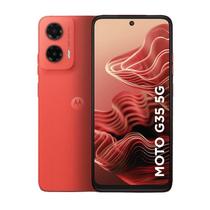 Celular Smartphone Motorola Moto G35 256GB de Memória 4GB Ram mais 8GB Boost 5G Dula Chip Coral