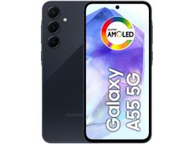 Celular Smartphone Samsung Galaxy A55 128GB Azul Escuro 5G 8GB RAM 6,6 Câm. Tripla Selfie 32MP Dual Chip