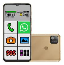 Celular Telefone Smartphone Idoso Multilaser G2 32gb Whats Letras Grandes Função SOS