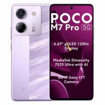 Celular Xiaomi POCO M7 Pro 5G 8GB de RAM 256GB Tela 6.67 Dual Sim Roxo Global Celular Xiaomi POCO M7 Pro 5G 8GB de RAM 256GB Tela 6.67 Dual Sim Roxo Global