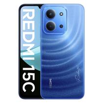 Celular Xiaomi Redmi 15C Global 128GB 4GB RAM Dual SIM Tela 6.9" - Azul + FONE SEM FIO