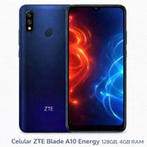 Celular ZTE Blade 10 Energy 128GB 4GB RAM 4G Tela HD IPS LCD 6,6 Polegadas Câmera 50 MP Bateria 6000 mAh Dual SIM Android
