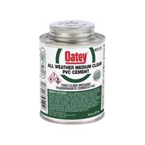 Cement Oatey Clear All Weather para PVC, caixa de 240 ml com 1212