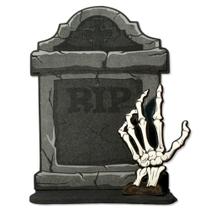 Cemitério de Halloween Lápide e Mão de Caveira em EVA Realista Decoração de Mesa Cemitério de Halloween Lápide e Mão de Caveira em EVA Realista Decoração de Mesa