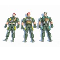 Cena de mesa de areia móvel Toy Soldier Five Joint 11 cm 3 unidades