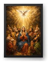 Cena Do Espírito Santo Inspirada Em Pentecostes 50x70cm Cena Do Espírito Santo Inspirada Em Pentecostes 50x70cm