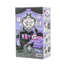 Cena Miniatura Gótica Roxa Re-ment 8Pcs/conjunto Figura De Anime Sanrio Kuromi Brinquedos Caixa