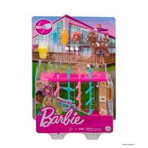 Cenário Barbie Pebolim com Cachorrinho e Acessórios GRG75 GRG77 - Mattel