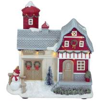 CENARIO CASA NATAL MUSICAL LED:Traga o charme acolhedor do campo para o seu lar neste Natal com o Cenário Casa Fazenda N