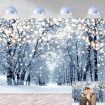 Cenário de Inverno CINRAY 240x180cm - Fundo com Glitter e Neve Branca Cenário de Inverno CINRAY 240x180cm - Fundo com Glitter e Neve Branca