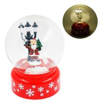 Cenário Enfeite Vila Natalina Papai Noel Globo de Neve Presente Luz Som Movimento Decoração Natalina