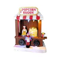 Cenario Natalino Com Luz E Movimento Carrinho de Pipoca