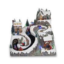 Cenário Natalino Resina Vila Natalina Com Alpes 28X23X28Cm