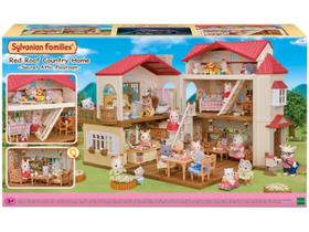Cenário - Sylvanian Families - Casa Telhado Vermelho Sótão Secreto - Epoch Magia