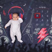 Cenário Tapete Mesversário Rock (lençol) Para Bebê - Alce