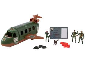Cenário Temático Playset Avião Force Militar com Acessórios Cenário Temático Playset Avião Force Militar com Acessórios