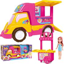 Cenário Temático Sorveteria Da Judy Boneca Com Carrinho Para Crianças - Samba Toys