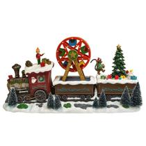 Cenario Trem Roda Gigante Luz Som E Movimento 45X15Cm 1Un Cenario Trem Roda Gigante Luz Som E Movimento 45X15Cm 1Un