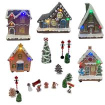 Cenario Vila Natal Natalino Casinha de Biscoito LED Boneco de Neve Decoraçao Estante Mesa Evento Fim de Ano Enfeite Cenario Vila Natal Natalino Casinha de Biscoito LED Boneco de Neve Decoraçao Estante Mesa Evento Fim de Ano Enfeite