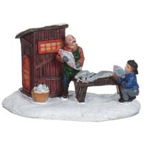 Cenário Vila Natalina Pescador Figura De Natal Em Resina