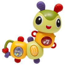 Centopeia Chocalho Mordedor Articulado Com Luz e Sons Brinquedo Musical Atividades Buba