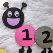 Centopeia em EVA, Números 1 ao 20 didático, educativo, professores, escolas