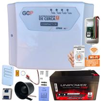 Central Cerca Elétrica Choque Shock Gcp Ppa Compact Cr + Bateria + Sirene + Módulo Wifi Wi-Fi Acesso Remoto APP IOS Android