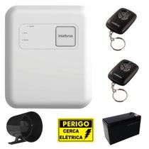 Central Choque Cerca Elétrica Intelbras 5001 Sirene Bateria e 2 Controles