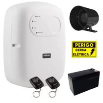 Central Choque Cerca Elétrica Intelbras Elc 5003 Sirene Bateria e 2 Controles