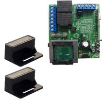 Central Comando Placa Portão Eletrônico Rcg Cca-10 + Par Imãs