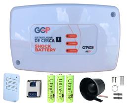 Central de Cerca Elétrica Eletrificador Shock Battery Gcp Ppa Citrox 10000V com Bateria Li-ion Sirene