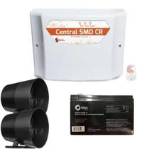 Central De choque e alarme para Cerca Elétrica Gcp Bateria E Sirene - Gcp Security