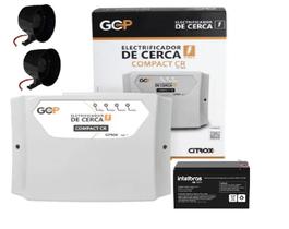 Central De choque e alarme para Cerca Elétrica Gcp Bateria E Sirene