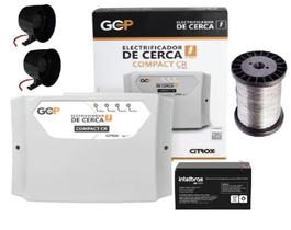 Central De choque e alarme para Cerca Elétrica Gcp com Bateria Arame E Sirene