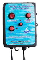 Central de Comando para Refletores de LED RGB em Piscinas com 1 Saída Auxiliar para Acionamento da Motobomba e Hidro