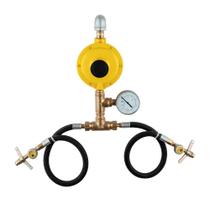 Central De Gás 2 P13 50 Cm + Regulador 12 Kg Am + Manômetro Central De Gás 2 P13 50 Cm + Regulador 12 Kg Am + Manômetro