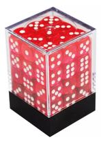 Central Dices D6 12mm Translucido Vermelho Melancia E Branco