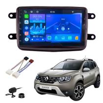 Central Mp5 Android Auto Carplay Sem Fio + Moldura e Chicote Plug And Play Com Camera De Ré