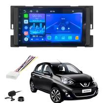 Central Mp5 Android Auto Carplay Sem Fio + Moldura e Chicote Plug And Play Com Camera De Ré