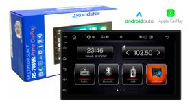 Central MP5 Slim Roadstar 2 Din RS708BR Prime Carplay Tela 7 Bluetooth/2 USB/AUX/FM/Espelhamento