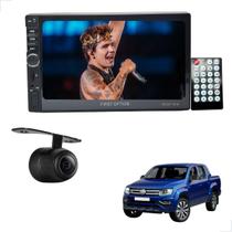 Central Multimidia 1 Din 7 Polegadas + Câmera de Ré Amarok 2009 2010 2011 2012 2013 2014 até 2024