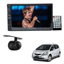 Central Multimidia 1 Din 7 Polegadas + Câmera de Ré Honda Fit 2001 2002 2003 2004 2005 até 2021 Central Multimidia 1 Din 7 Polegadas + Câmera de Ré Honda Fit 2001 2002 2003 2004 2005 até 2021