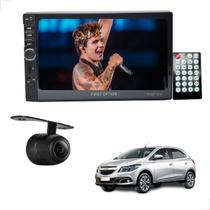 Central Multimidia 1 Din 7 Polegadas + Câmera de Ré Onix 2012 2013 2014 2015 2016 2017 2018 2019 2020