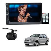 Central Multimidia 1 Din 7 Polegadas + Câmera de Ré Palio 1996..2000 2001 2002 2003 2004 até 2020