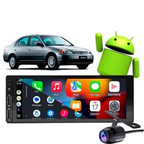 Central Multimidia 1 Din Civic 2001-2006 Carplay + Câmera de ré