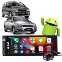 Central Multimidia 1 Din Vectra Meriva 1994-2012 Android Carplay 2-32Gb